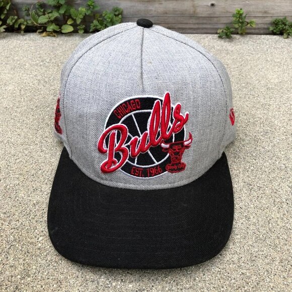 NEW ERA Other - NEW ERA Chicago Bulls Strapback Hat Men's M/L Wool Blend NBA Hardwood 9FIFTY​